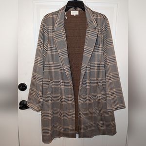 Mellóday blazer jacket, size 2XL, brown and tan